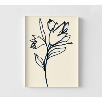 Flower Art, Framed Flower Line Art Print, Minimalist Floral Decor,Spring Flower Wall Art,Delicate Flower Art,Framed Wall Art