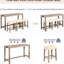 Table de bar brune avec structure en contreplaqué et bloc d'alimentation 4 charme rustique pratique
