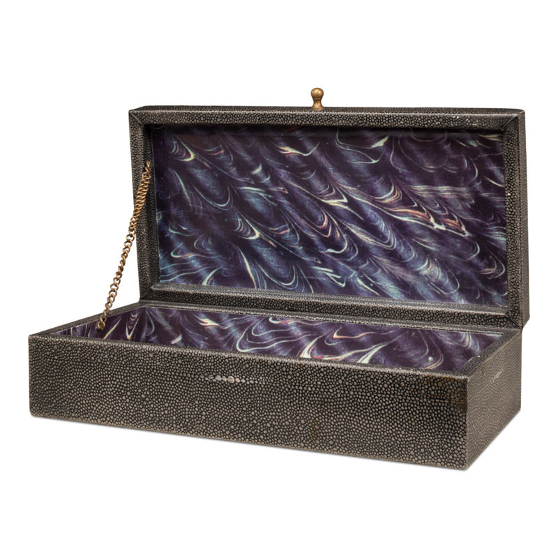 Gatsburg Handmade Decorative Box, Gray