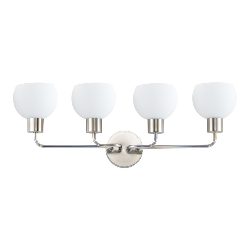 Stackpole 4 - Light Dimmable Vanity Light, Satin Nickel