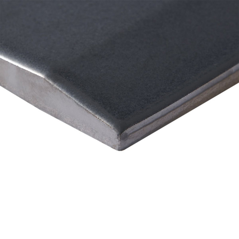 Carreau de mur 3D en porcelaine métallique Ardor Edge 5,11 po x 5,11 po (4,12 pieds carrés / caisse), Noir