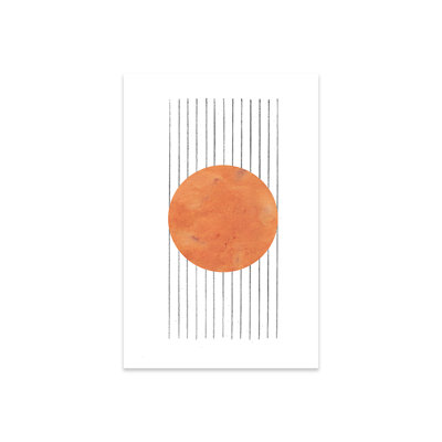 Orange brûlé abstrait - impression sans cadre