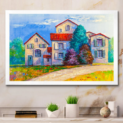 Abstrait Creative Cottage House, reproduction d'art sur toile