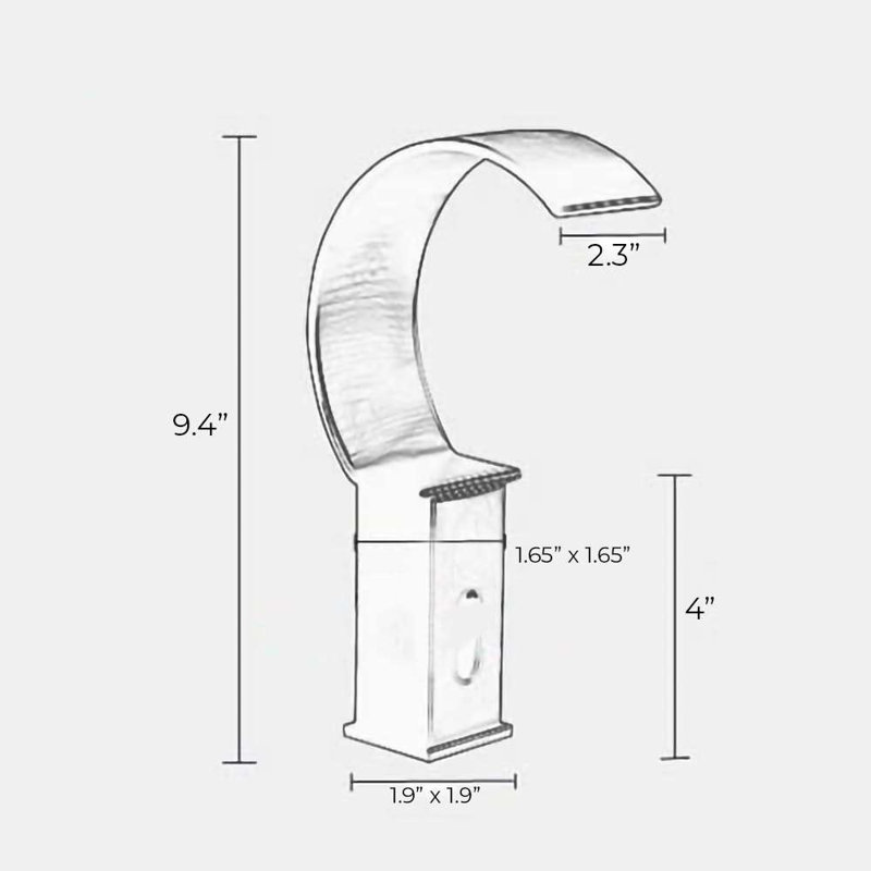BathSelect Brass Touchless Automatic Waterfall Sensor Faucet in Chrome Finish