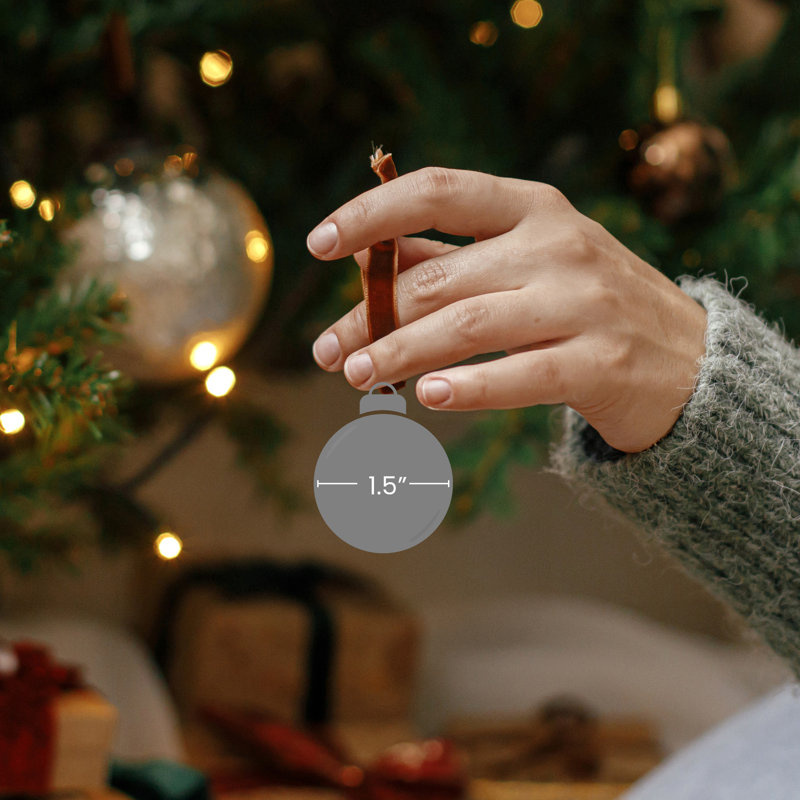 Ornement boule de Noël en verre mauve