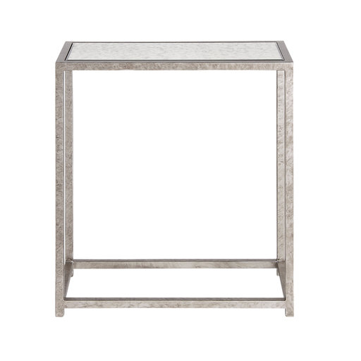 Paris Solid Wood End Table, Silver