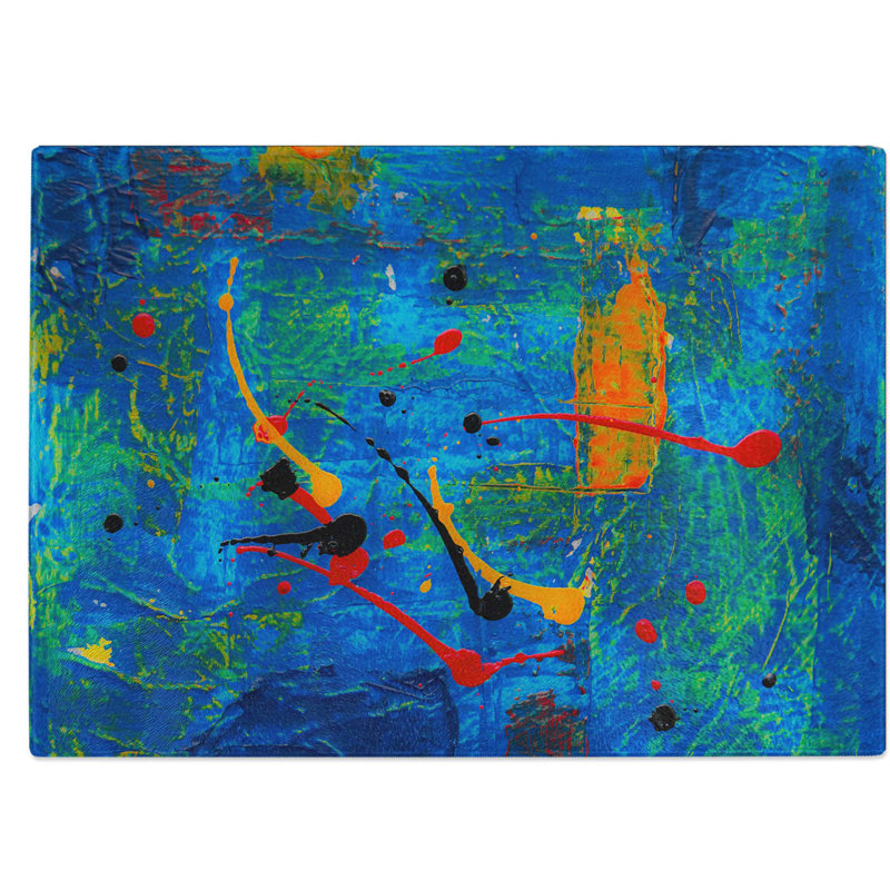 Tempered Glass Art Painting Vol.325 Chopping Board, 28.5 cm W x 20 cm L