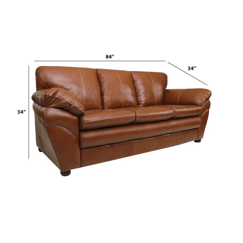 Upholstered 84'' Sofa, Wild Brandy