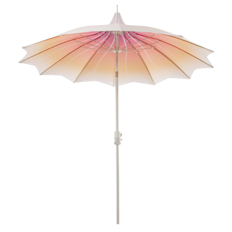 Parasol d'extérieur inclinable 108 po Kaia, sans lumière DEL, Rose dégradé