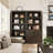 68.7" Tall Farmhouse Bookcase with Cabinet, 5-Tier Wooden Storage Bookshelf with Doors for Home Office & Living Room-1004491986