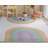 Asusena Kids Rugs Rainbow Watercolor Modern Multi Color Area Rug-69875960