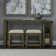  Gertraute 3 Piece Console Table Set w/ 2 Upholstered Stools
