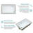 MOCOLOO 20"L x 13"W Undermount Bathroom Sink Ceramic Rectangular Bathroom Sink with Overflow