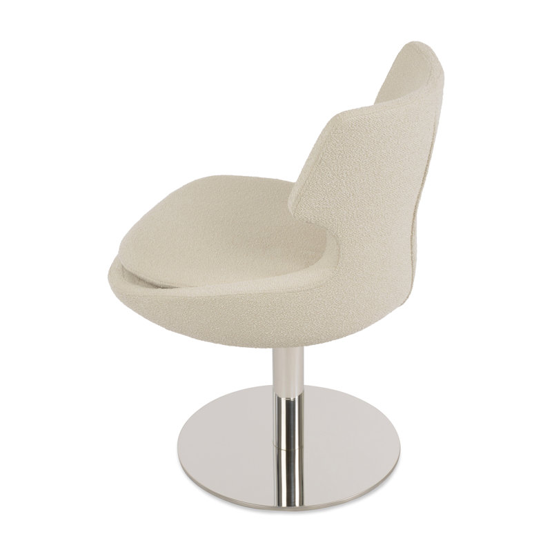 Table ronde Patara, Acier Inoxydable, Blanc cassé