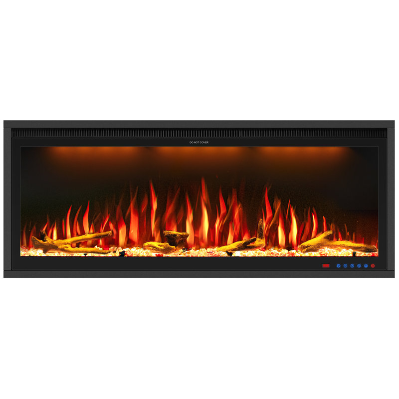 Mattalyn Electric Fireplace Insert, H 16,87 po x l 60 po x P 6,31 po
