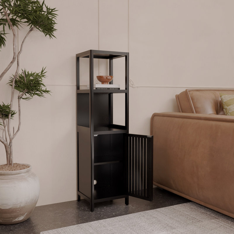 Armoire de rangement, tour en lin noire de 52 pieds de haut