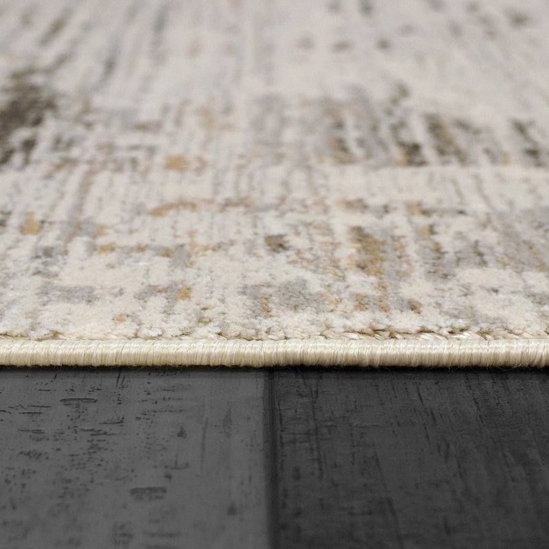 Tapis ivoire / gris Lana, Rectangle 2 pi x 3 pi 11 po