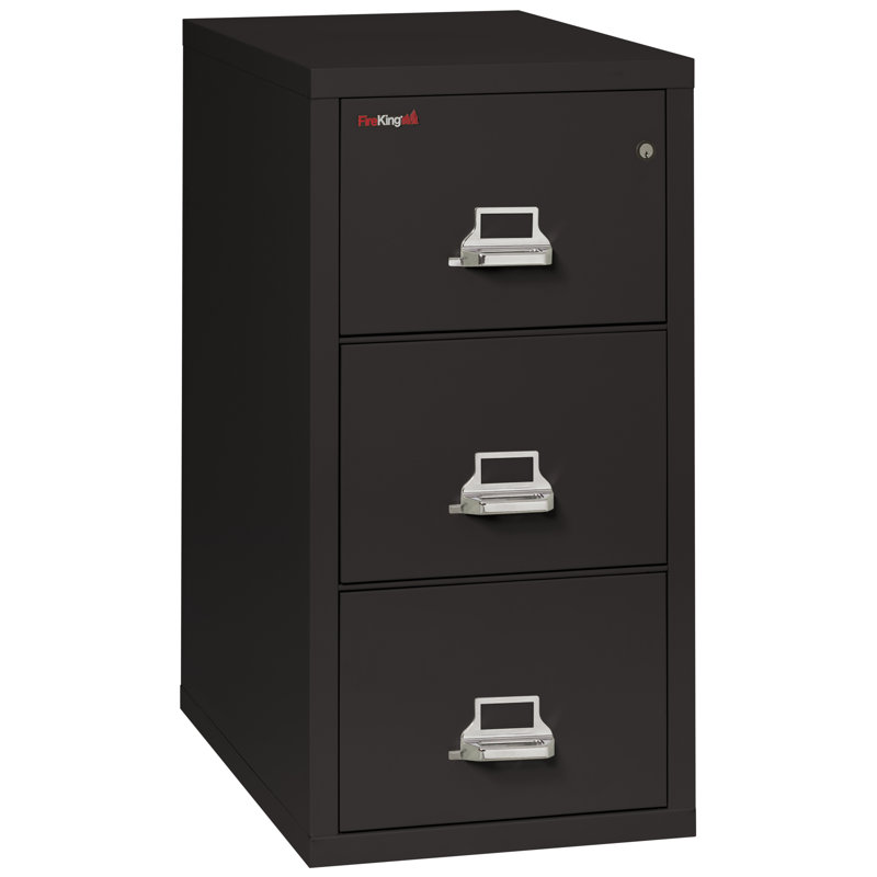 Fireproof 20.8125'' Wide 4 -Drawer Steel File Cabinet, Black, Combination Lock