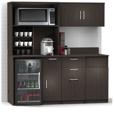 Buffet Sideboard Kitchen Break Room Lunch Coffee Kitchenette Cabinets 5Pc Espresso â Factory Assembled (Furniture Items Purchase Only) -  Breaktime, 7488