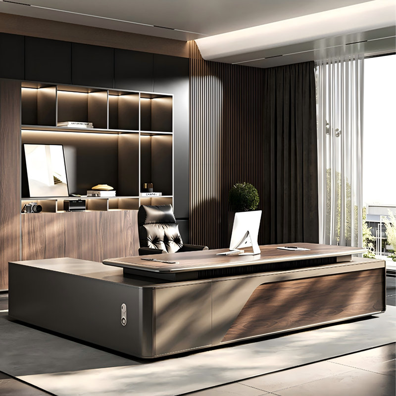 Bureau double 94,49 po, H 29,53 po x l 94,49 po x P 31,5 po