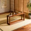Console rectangulaire en placage de bois massif avec beaucoup de rangement, idéale pour le vestibule et le salon-994633613