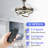 Idaline 42'' Retractable Ceiling Fan with LED Lights and Remote