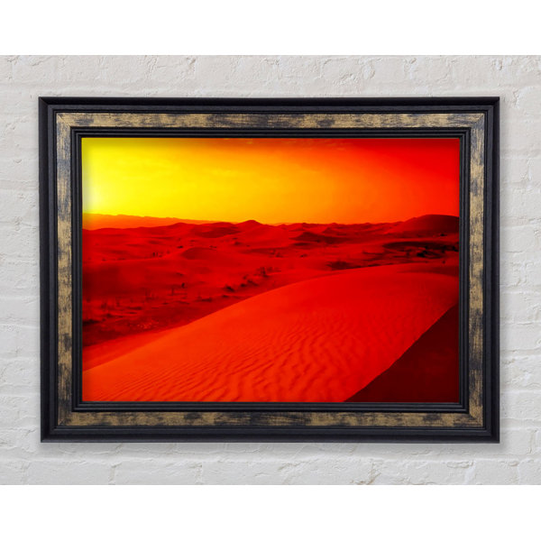 Bright Star Stunning Orange Sun Blaze Ocean - Single Picture Frame Art ...