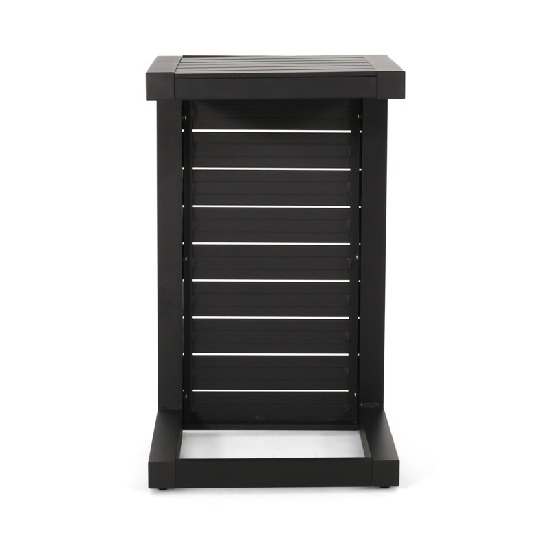 CAPE CORAL ALU C-SHAPED TABLE GREY, Black