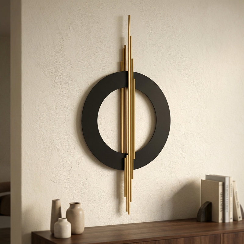 Geometa 3D Modern Metal Wall Decor (Hangable Horizontally or Vertically)