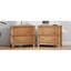 Commode 3 tiroirs couloir - Finition naturelle, pin massif et table d'appoint intérieure avec tiroir en feutre pour moulure de flûte-1082035708