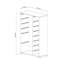 Armoire polyvalente moderne | 100% panneau de particules enduit de mélamine, épaisseur: 0,7 pouce | Comprend de nombreuses tablettes, des pieds en plastique et une conception murale | Parfait pour le bureau à domicile, le salon ou les solutions de rang-928455655-928455678