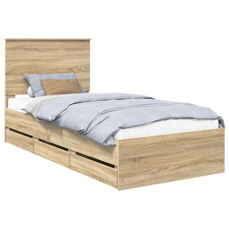 Bed Frame, Small Single (2'6), Sonoma Oak