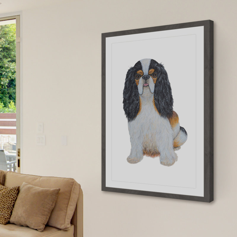 Spaniel 1 Piece Single Picture Frame Painting, 61cm H x 41cm W