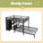 Queen Over Queen Size Bunk Bed Frame With Built-In Wardrobe, Metal Bunk Bed With Desk And Storage Chairs