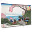 Beneath The Cherry Blossom Tree by Katsushika Hokusai - Wrapped Canvas-55363690