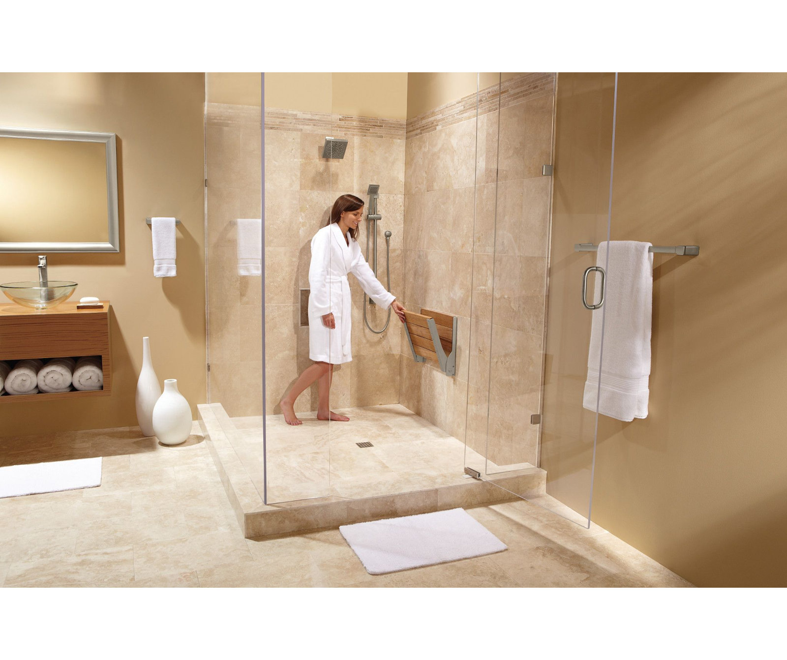 90 Degree 24" Wall Mounted Towel Bar, 24", Brushed Nickel