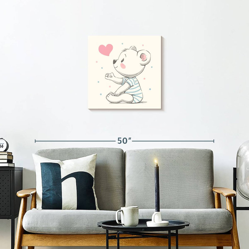 Ashelle Cartoon Baby Bear, 20" H x 20" W