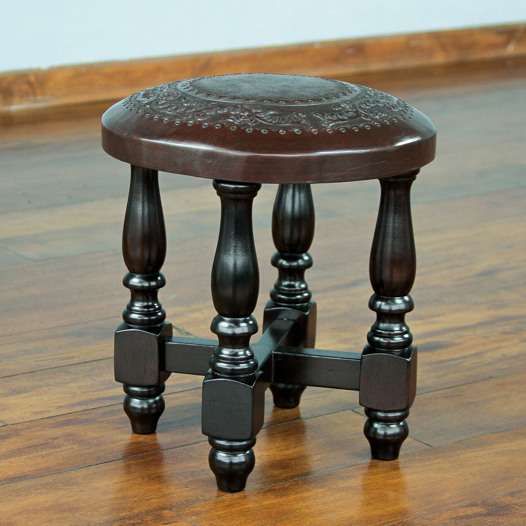 Moulin Solid Wood Accent Stool World Menagerie