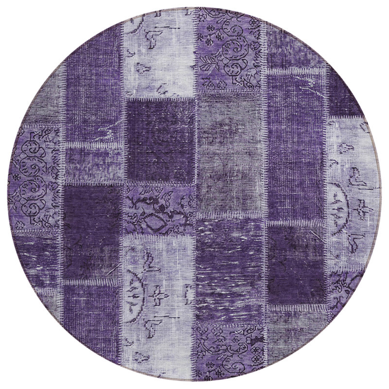 Patchwork Indoor / Outdoor Rug, Round 8'
