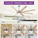 Oversized Windmill - Blade Modern Farmhouse Standard LED Ceiling Fan with Remote Control and Light Kit Included