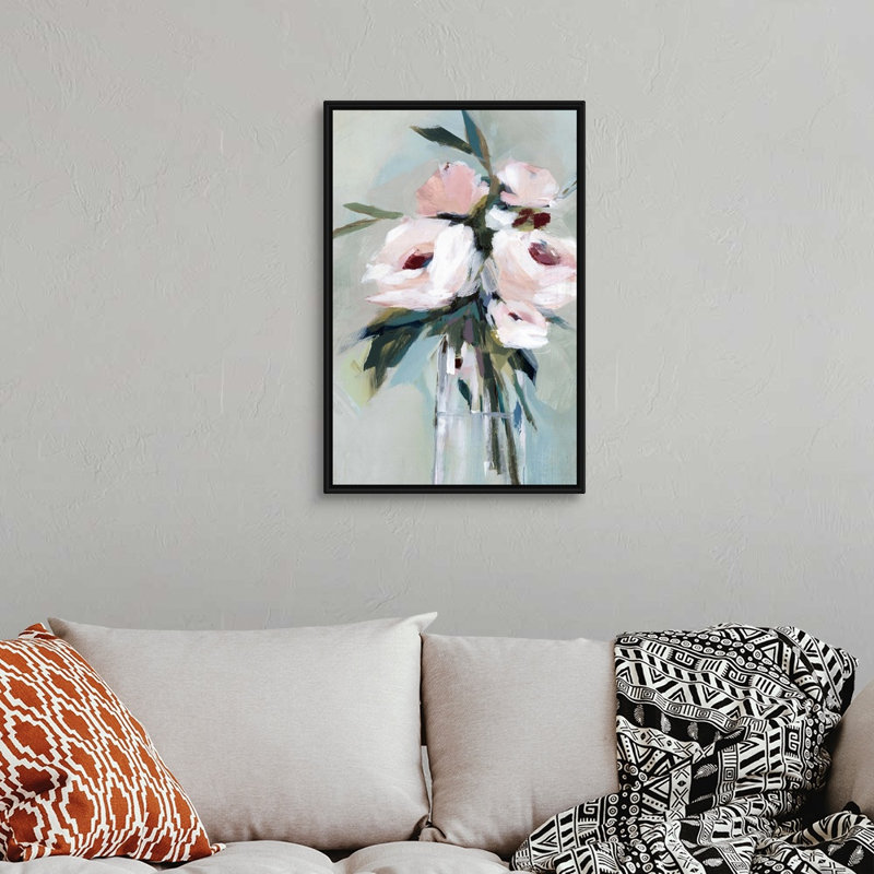 "Les pivoines dans un vase II" par Isabelle Z - reproduction d'art sur toile, H 32 po x l 22 po x P 1,75 po