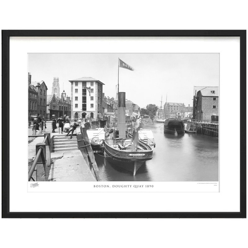 Boston, Doughty Quay 1890 - Single Picture Frame Print, 63.3cm H x 83.5cm W x 2.3cm D