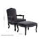 Bearer Velvet Armchair with Footstool-26008783