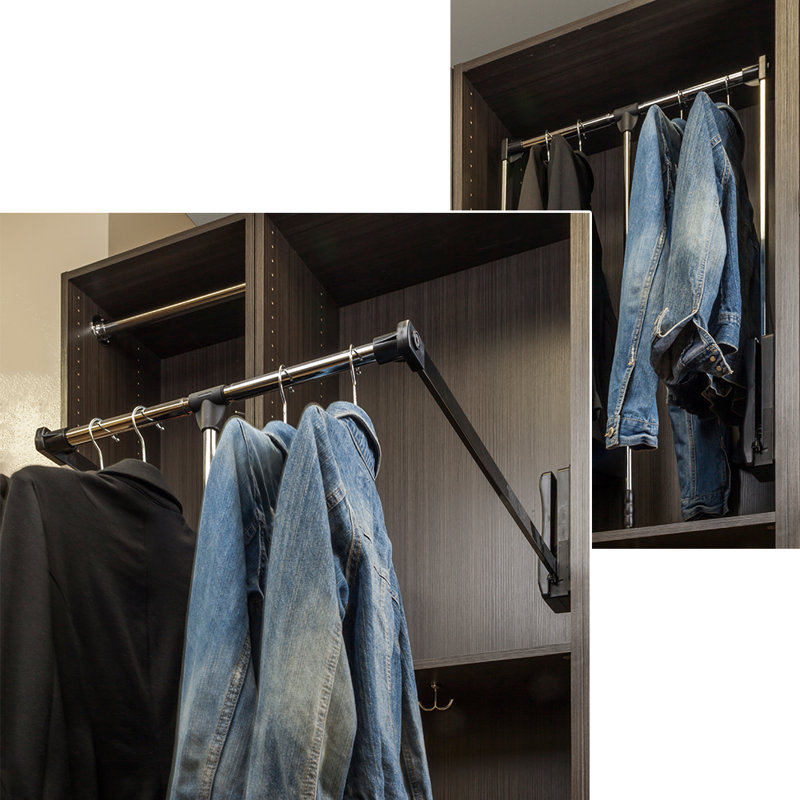 Metal Adjustable Wall Mounted Clothes Rack