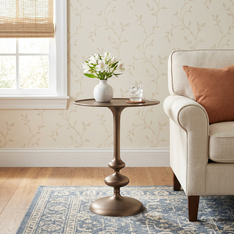Marlow End Table, Black Antique
