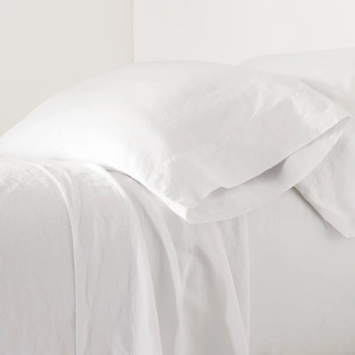 Luna Linen White Sheet Set