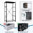 4 Drawer Dresser for Bedroom, Narrow Chest of Drawers, Wooden Top and Study Iron Frame 18"x37.5"-(WxH)