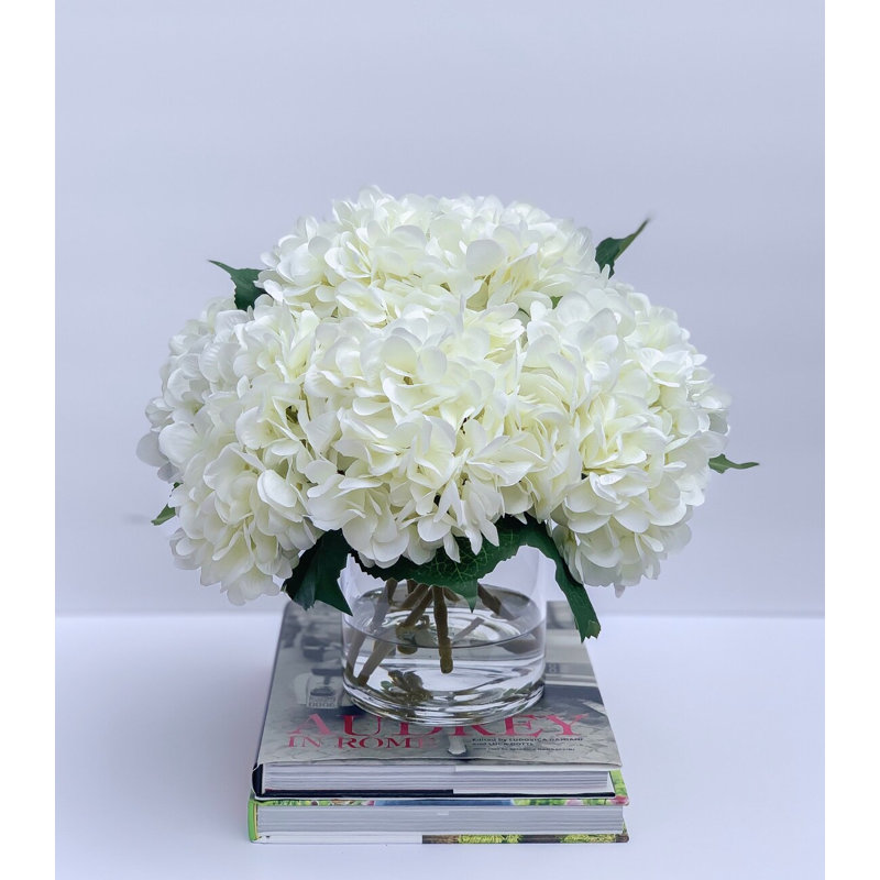 Large White Hydrangea Stems – Premium Silk Hydrangeas For Home Décor