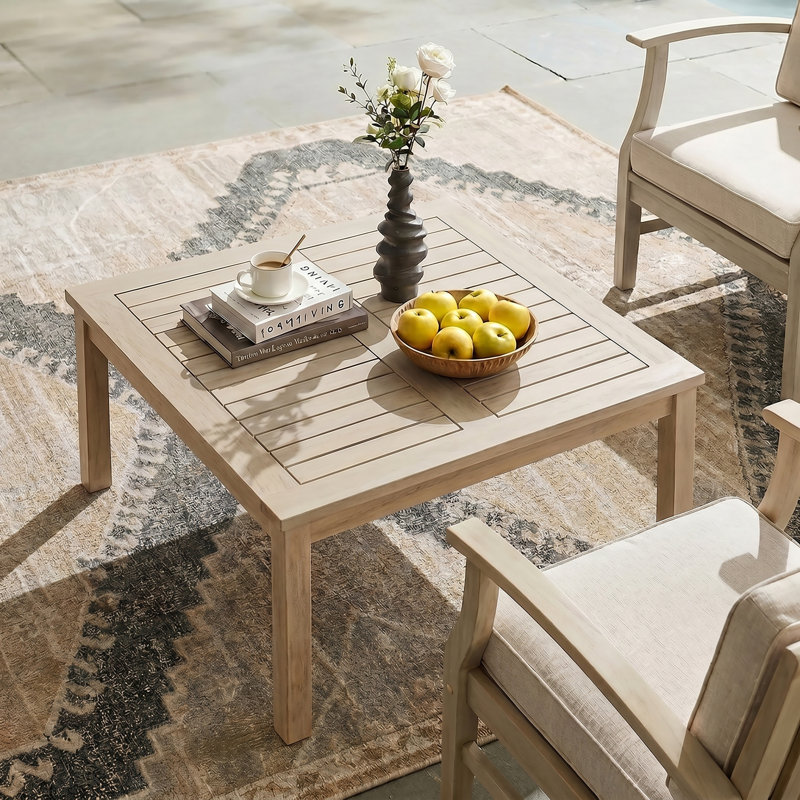 TABLE BASSE PERLA, BLANC CLAIR