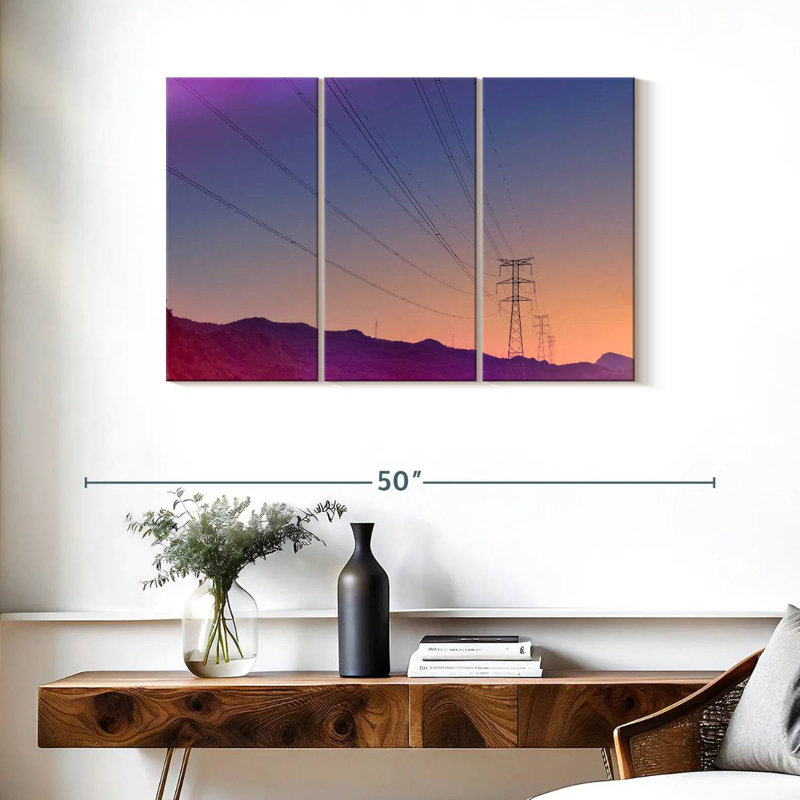 Lilie Power Lines, 24" H x 38" W
